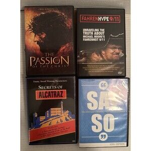 Passion Of The Christ SAY SO Joel Olsteen Fahrenhype 9/11 Alcatraz DVD Lot of 4